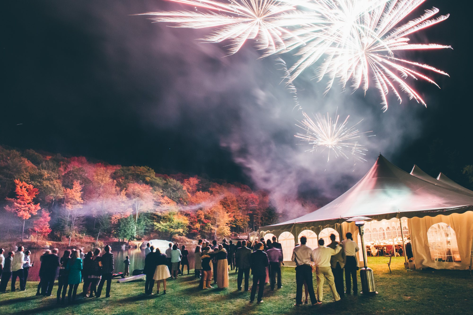 Fireworks over the tent