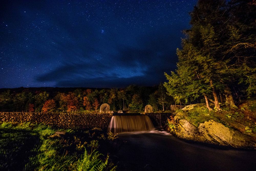 The dam falls and the old stone wall