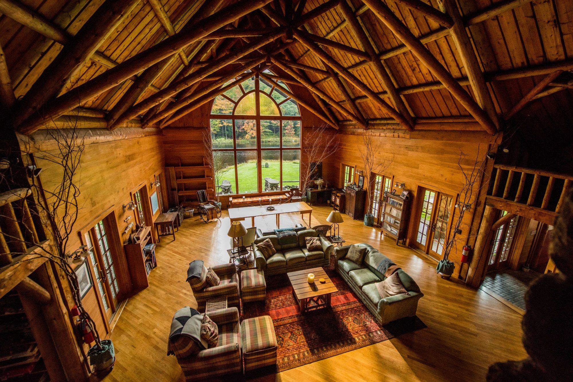 The Great Room of the Lodge in the morning light