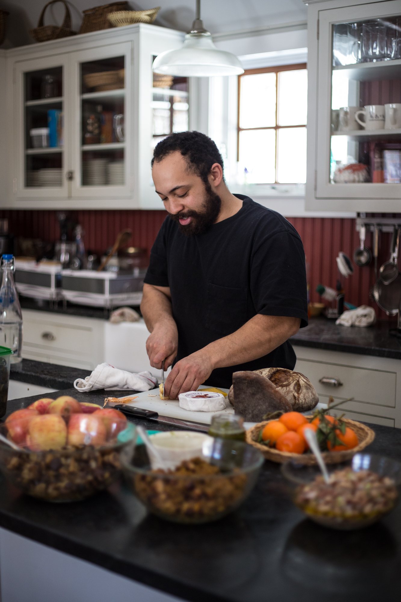 A cook at work in the Lodge kitchen